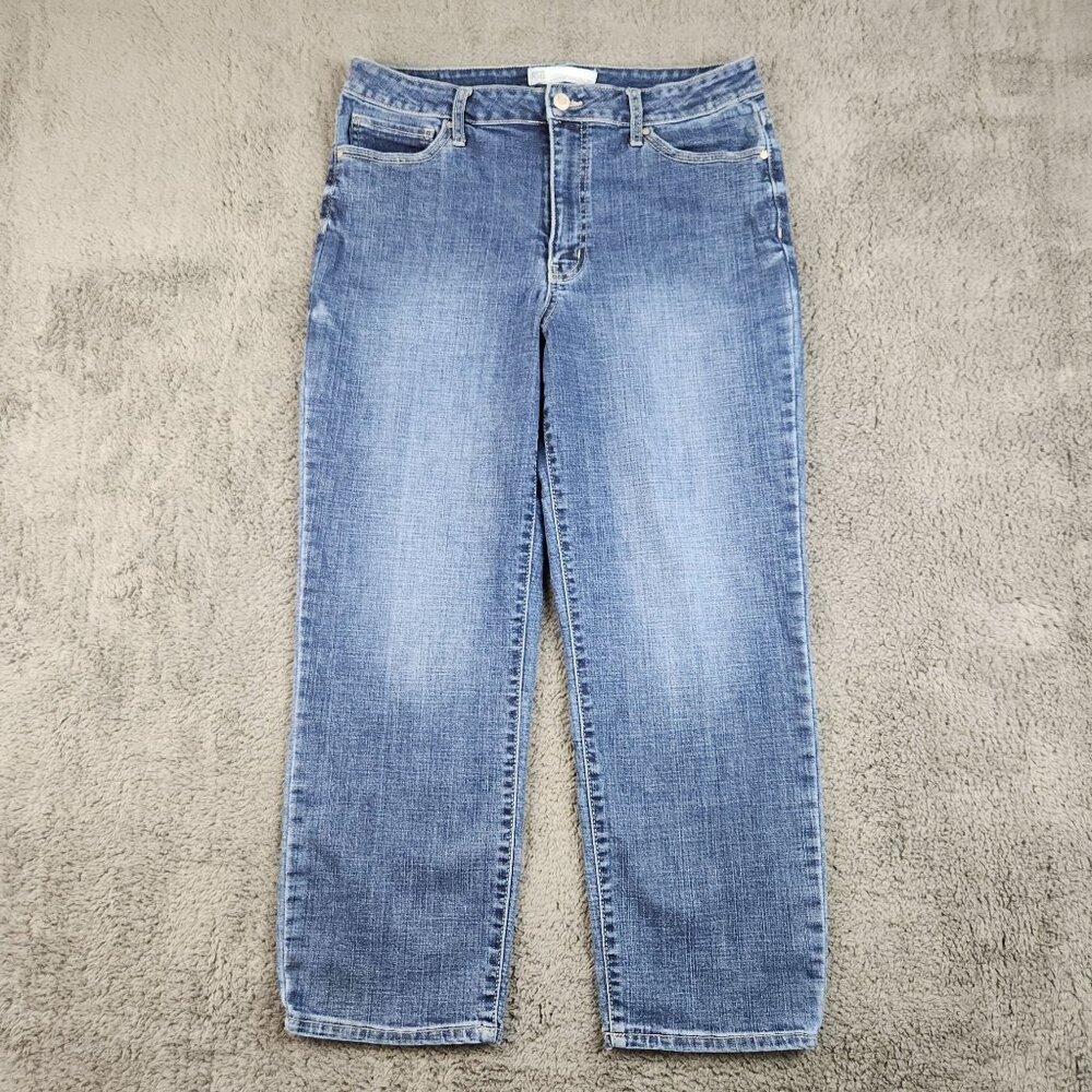 RSQ High Rise Straight Leg Cropped Ankle‎ Denim Jeans Women's 31 JR's 13 Stretch